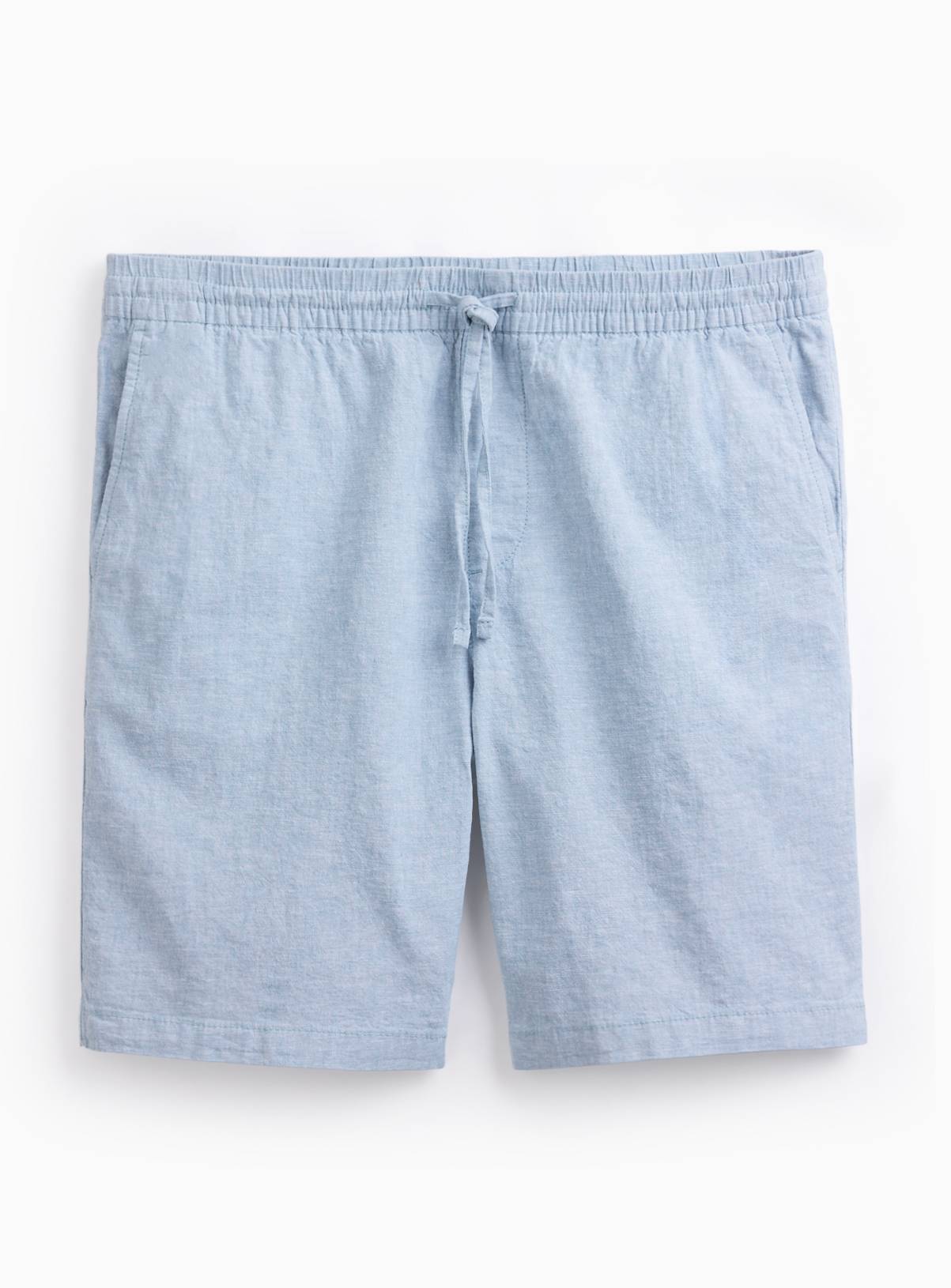 Light Blue Linen Blend Shorts 36 - Image 3
